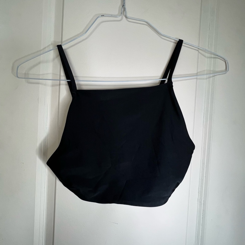Aerie high neck black bikini top swim suit